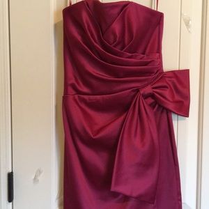 Garnet silk cocktail dress